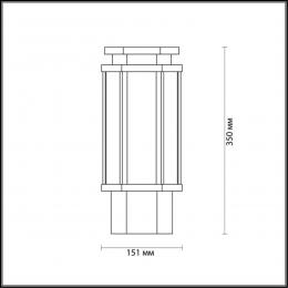 Odeon light 4048/1B NATURE ODL18 647 темно-серый/белый Уличный светильник на столб IP44 E27 100W 220V GINO  - 2 купить